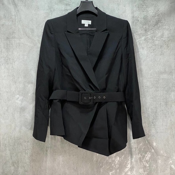 Tahari Jackets & Blazers - TAHARI ASL Black Asymmetrical  Belted Skirt Suit
